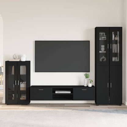 Credenza Florin 88,5 X 30,5 X 55,5 Cm Legno Multistrato Nero