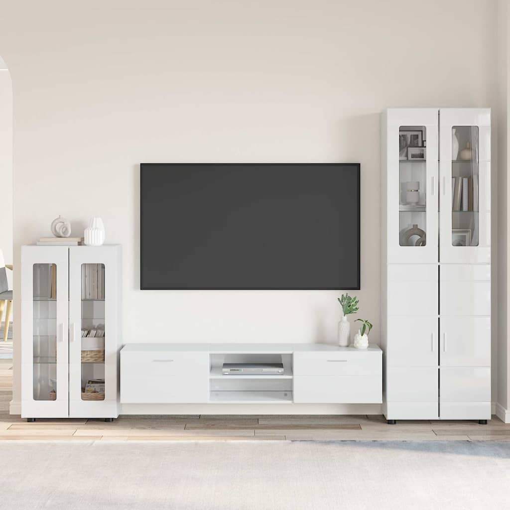 Credenza Con Porta Florin 88,5 X 30,5 X 73 Cm Bianco Lucido