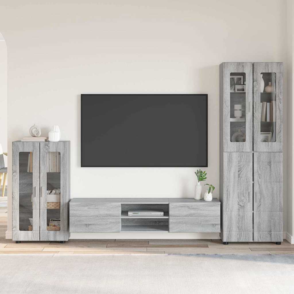Credenza Con Porta Florin 88,5 X 30,5 X 73 Cm Grigio Sonoma