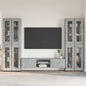 Set Mobile Tv Florin 3 Pcs Legno Multistrato Grigio Cemento