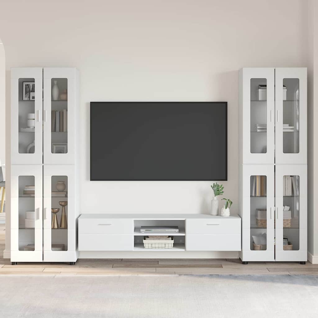 Credenza Con Porta Florin 88,5 X 30,5 X 73 Cm Bianco Lucido