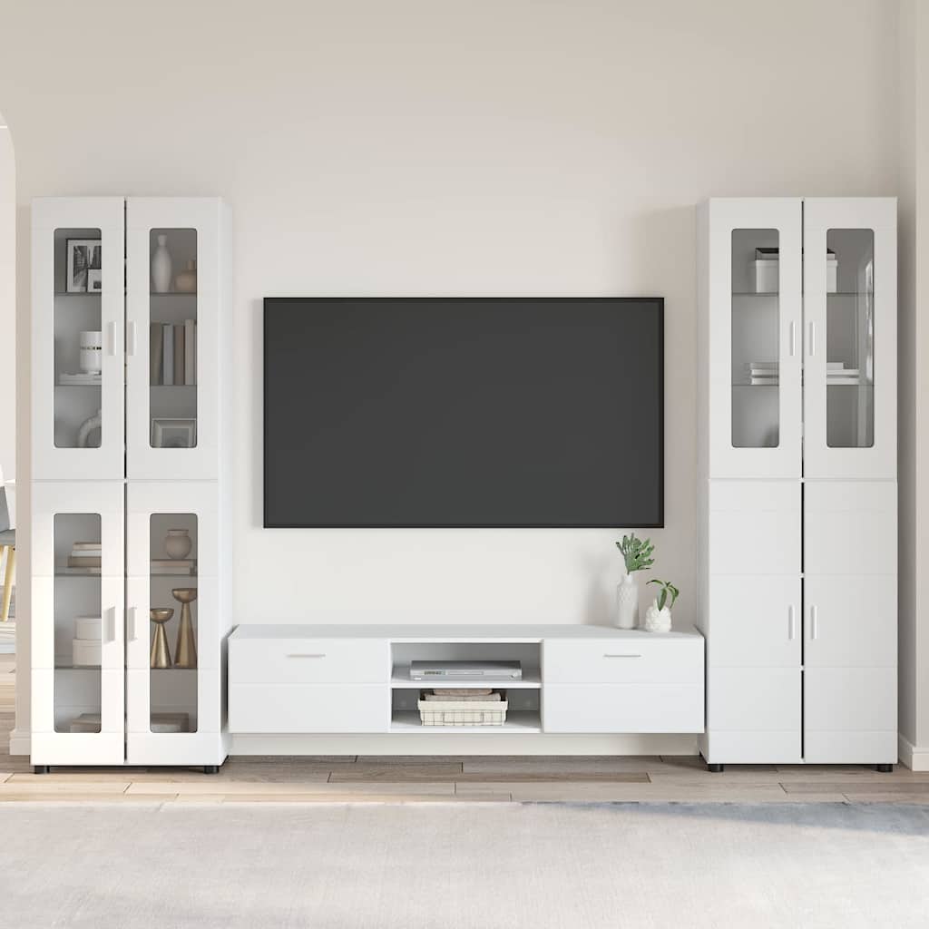 Credenza Florin 88,5 X 30,5 X 73 Cm Legno Multistrato Bianco