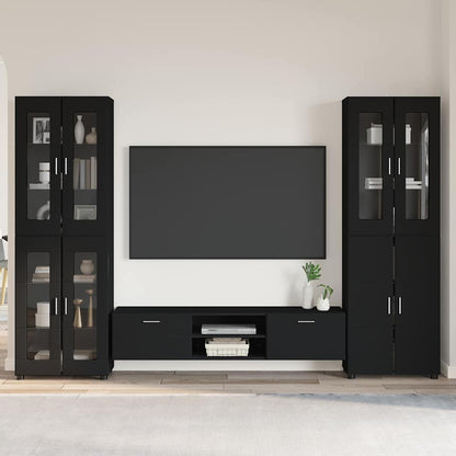 Credenza Florin 88,5 X 30,5 X 55,5 Cm Legno Multistrato Nero