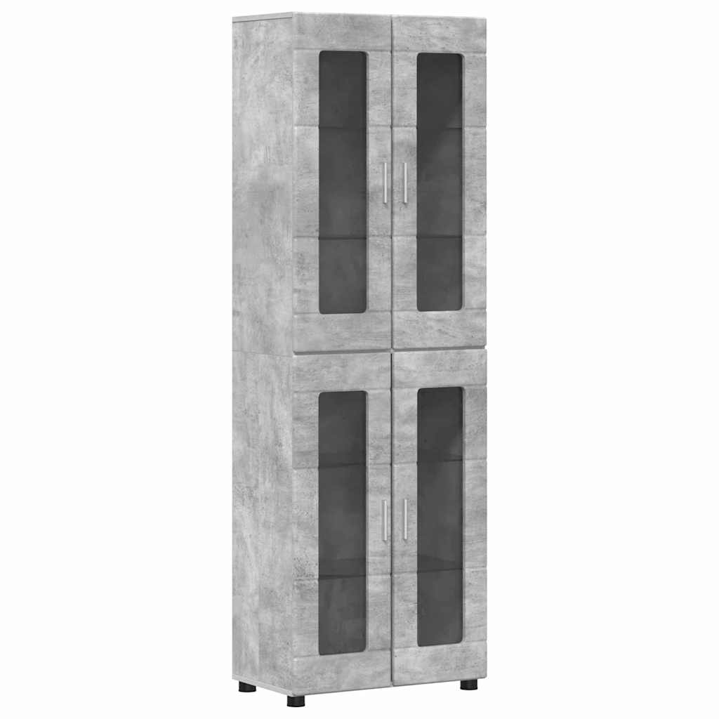 Set Mobile Tv Florin 3 Pcs Legno Multistrato Grigio Cemento
