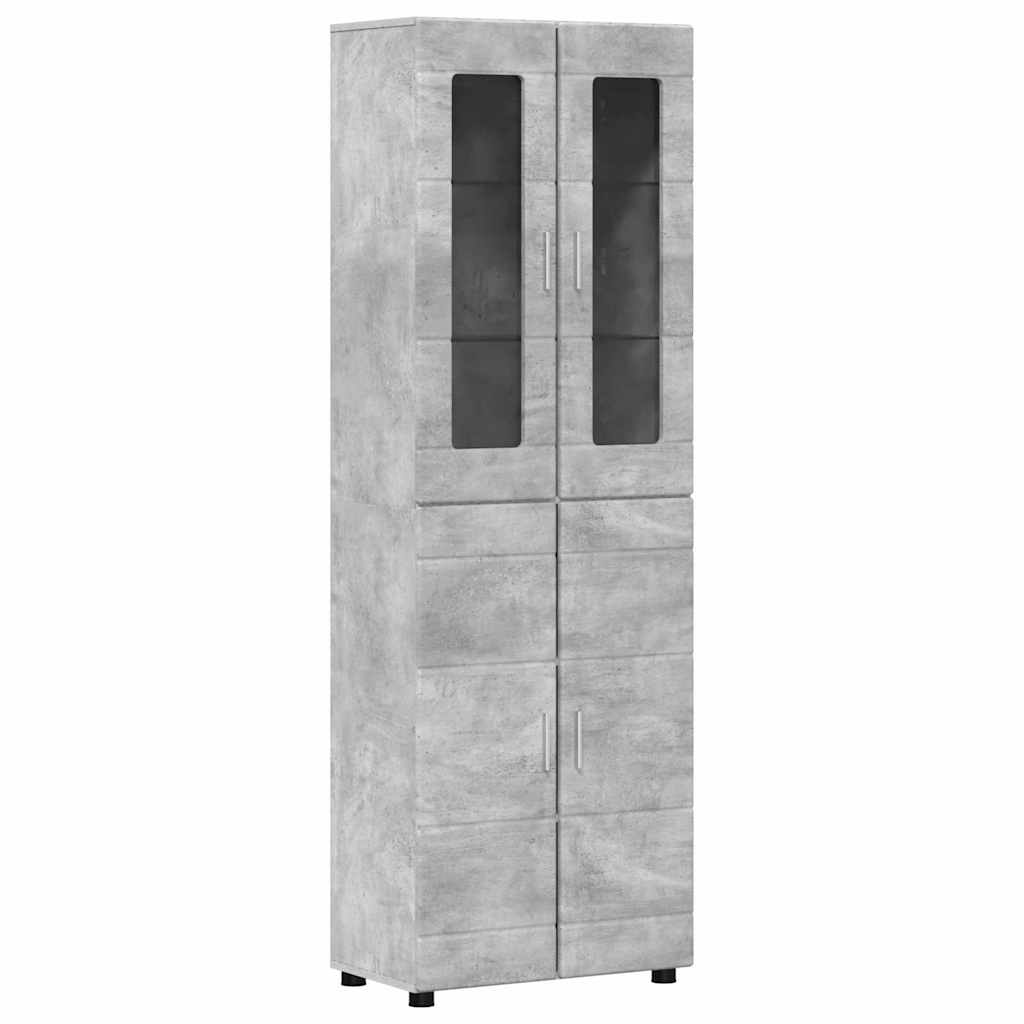 Set Mobile Tv Florin 3 Pcs Legno Multistrato Grigio Cemento