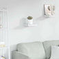 Scaffale Da Parete 2 Pcs 120 X 23,5 X 4 Cm Marmo Bianco