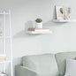 Scaffale Da Parete 2 Pcs 120 X 23,5 X 4 Cm Marmo Bianco