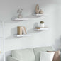 Scaffale Da Parete 2 Pcs 120 X 23,5 X 4 Cm Marmo Bianco