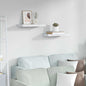 Scaffale Da Parete 2 Pcs 120 X 23,5 X 4 Cm Marmo Bianco