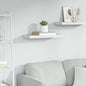 Scaffale Da Parete 2 Pcs 120 X 23,5 X 4 Cm Marmo Bianco