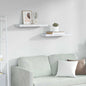 Scaffale Da Parete 2 Pcs 120 X 23,5 X 4 Cm Marmo Bianco
