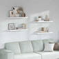 Scaffale Da Parete 2 Pcs 120 X 23,5 X 4 Cm Marmo Bianco