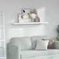 Scaffale Da Parete 2 Pcs 120 X 23,5 X 4 Cm Marmo Bianco