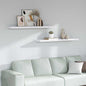 Scaffale Da Parete 2 Pcs 120 X 23,5 X 4 Cm Marmo Bianco