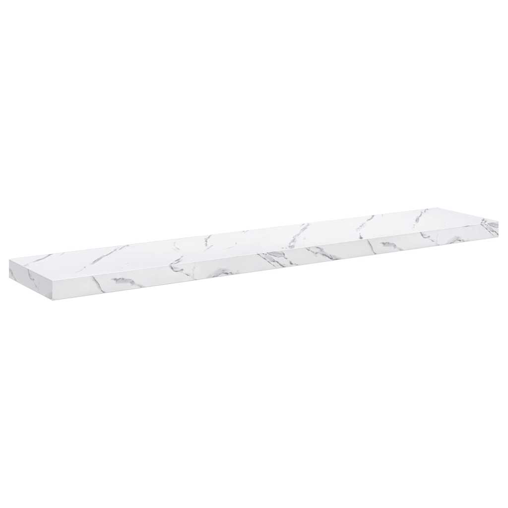 Scaffale Da Parete 2 Pcs 120 X 23,5 X 4 Cm Marmo Bianco