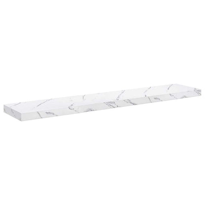 Scaffale Da Parete 2 Pcs 120 X 23,5 X 4 Cm Marmo Bianco