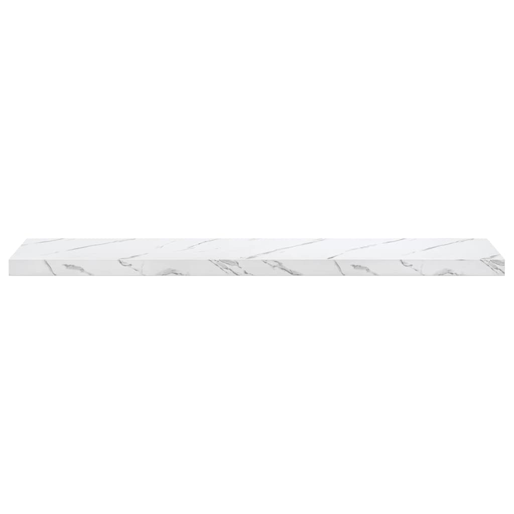 Scaffale Da Parete 2 Pcs 120 X 23,5 X 4 Cm Marmo Bianco