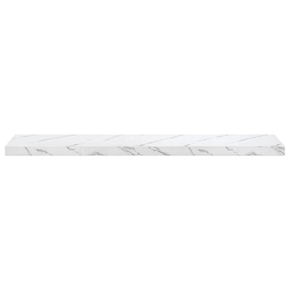 Scaffale Da Parete 2 Pcs 120 X 23,5 X 4 Cm Marmo Bianco