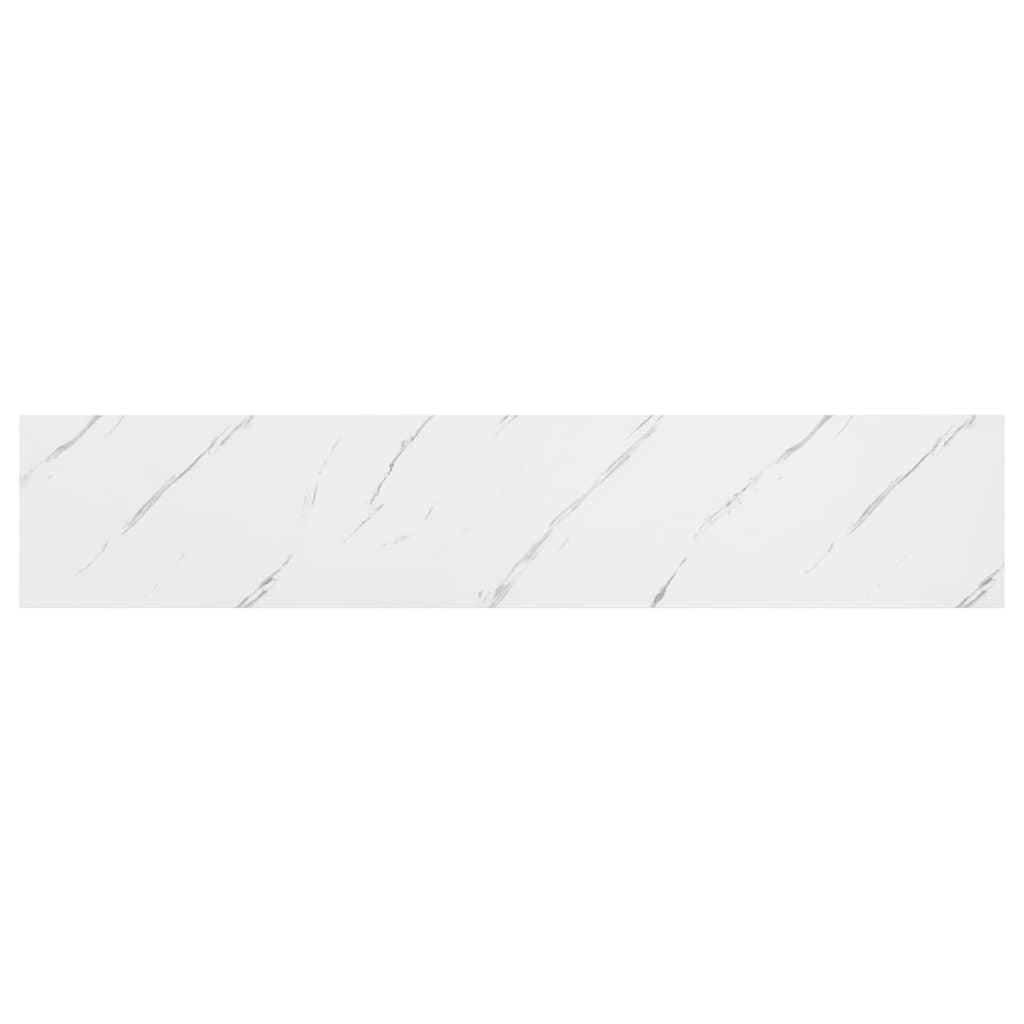 Scaffale Da Parete 2 Pcs 120 X 23,5 X 4 Cm Marmo Bianco