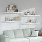 Scaffale Da Parete 2 Pcs 120 X 23,5 X 4 Cm Marmo Bianco