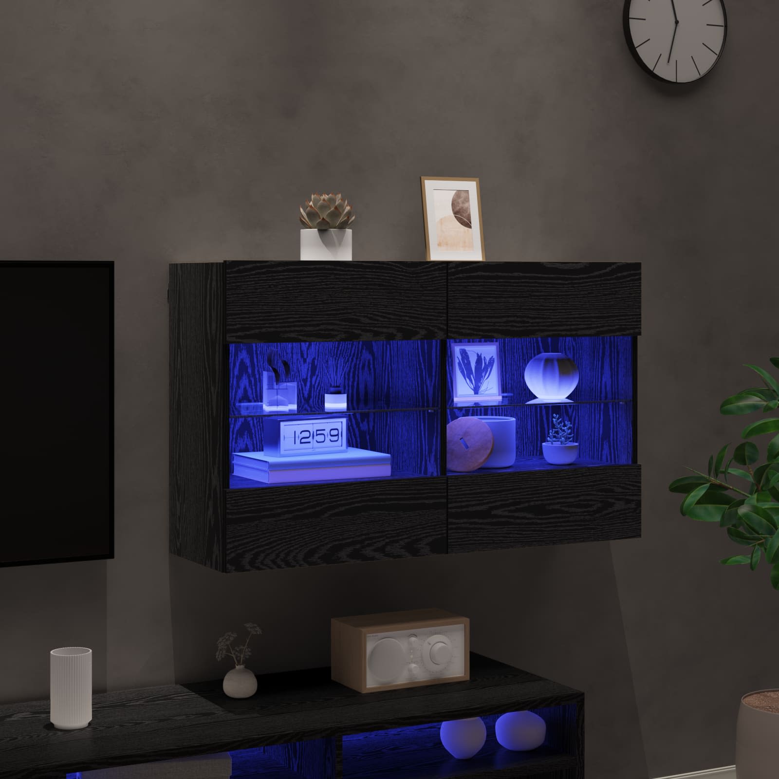 Mobile Tv Da Parete Con Led 98,5 X 30 X 60,5 Cm