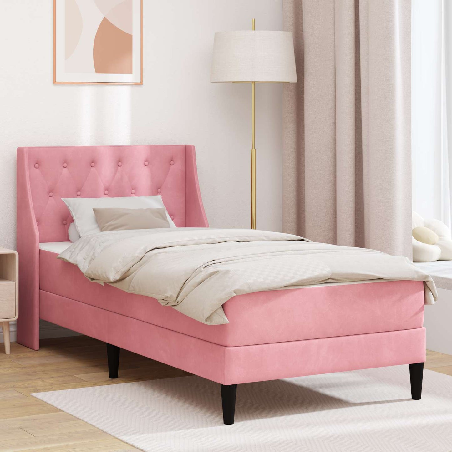 Struttura Letto Con Materasso Velluto