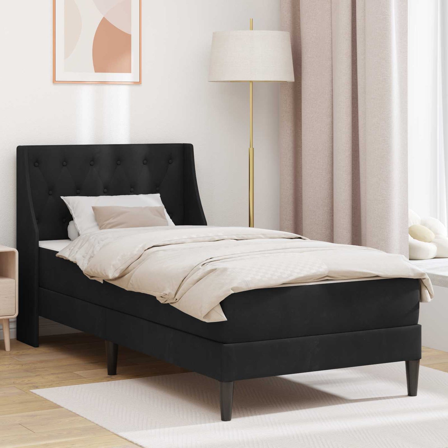 Struttura Letto Con Materasso Velluto