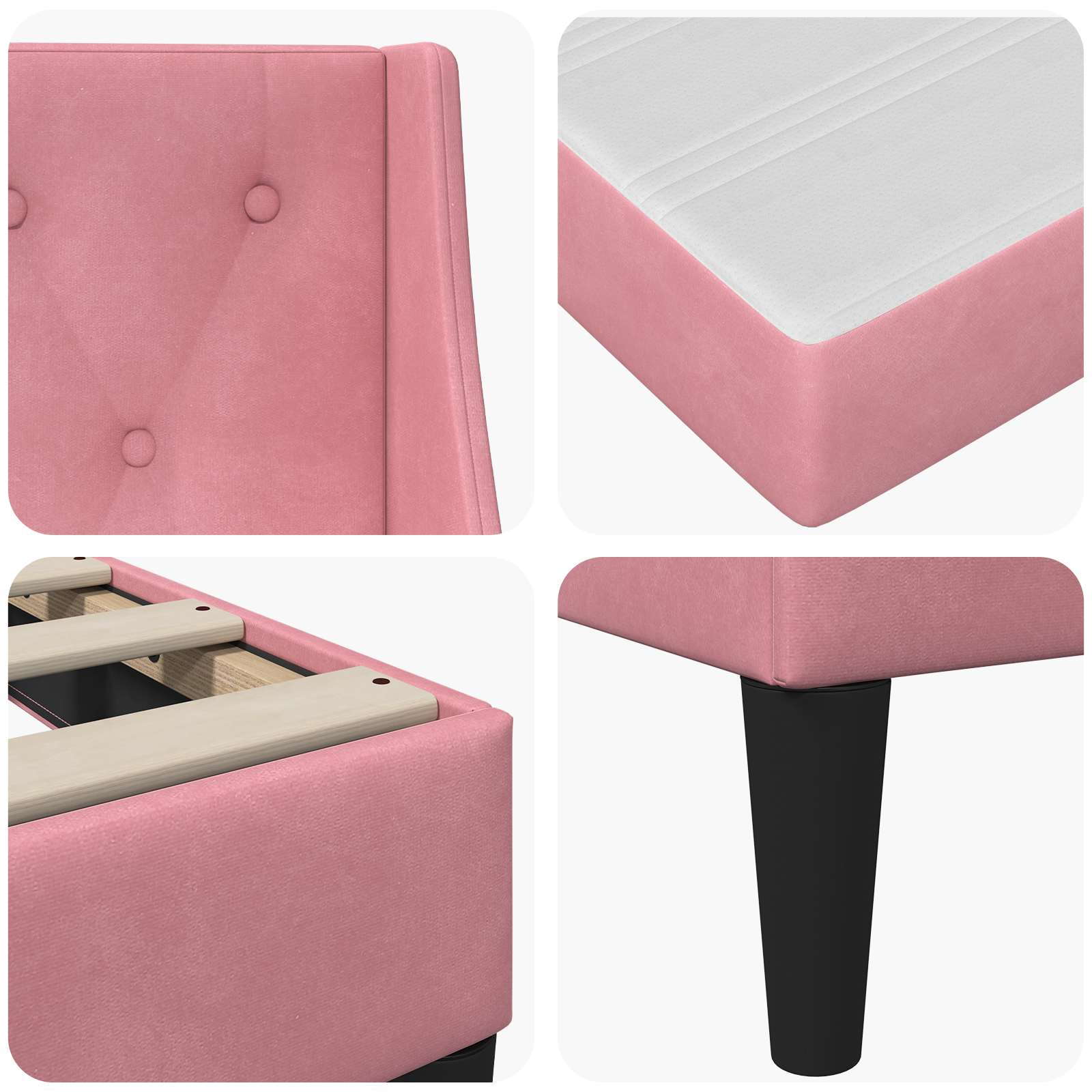 Struttura Letto Con Materasso Velluto