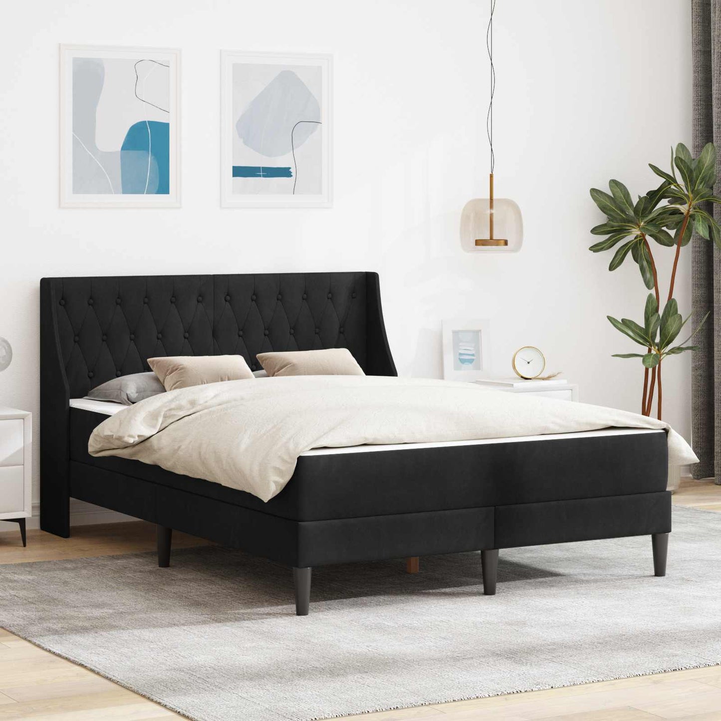 Struttura Letto Con Materasso Velluto