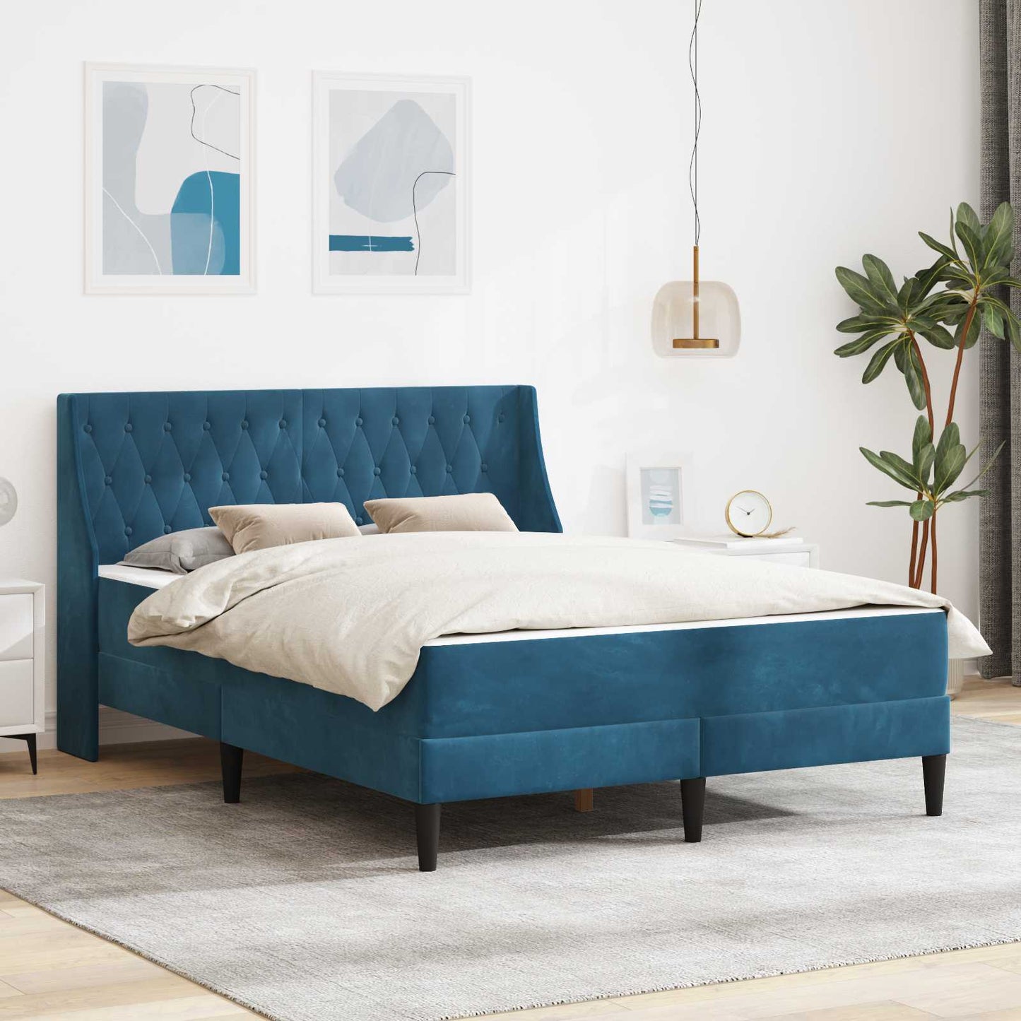 Struttura Letto Con Materasso Velluto