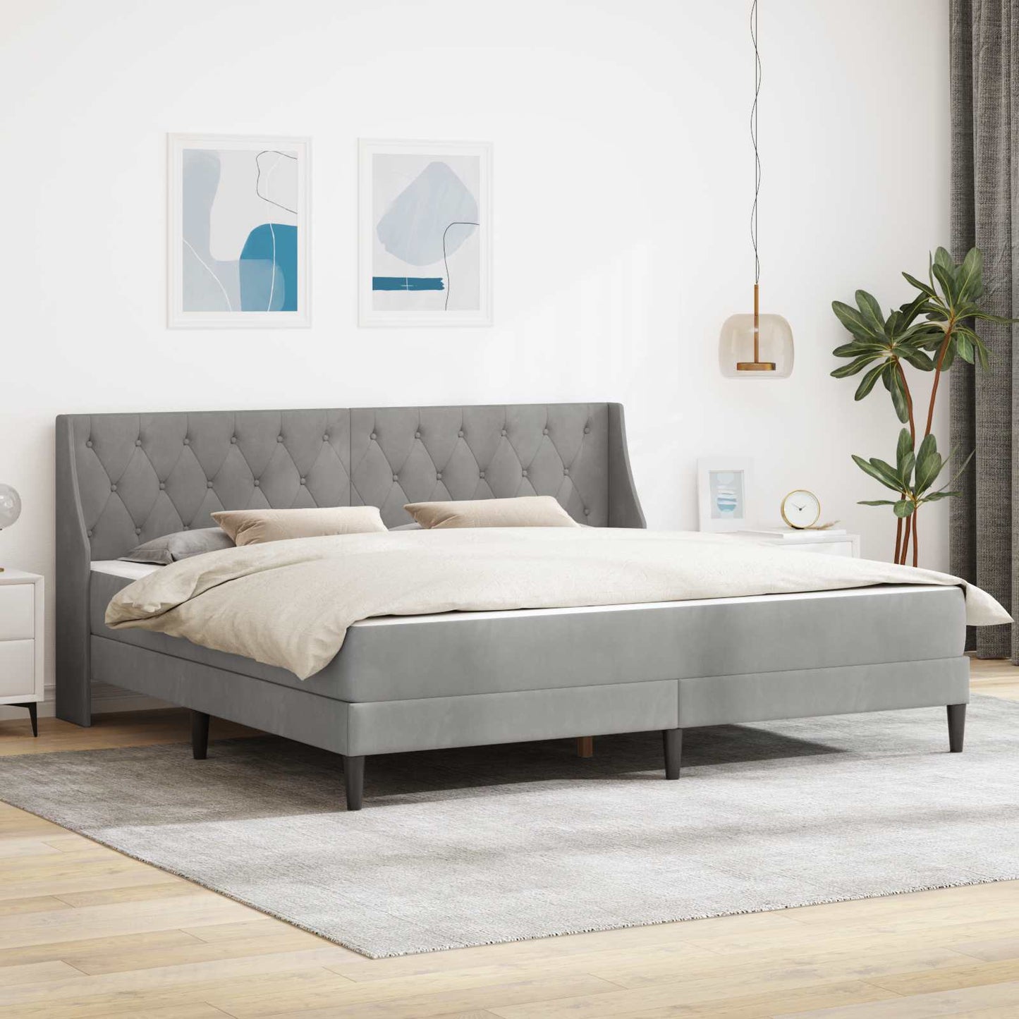 Struttura Letto Con Materasso Velluto