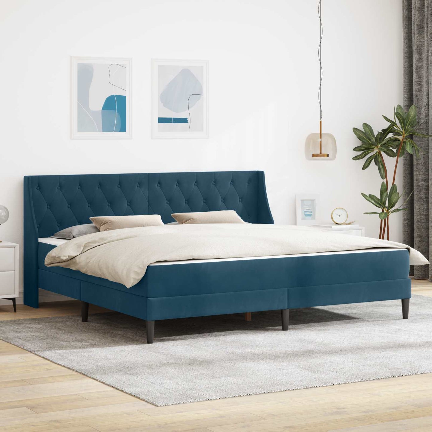 Struttura Letto Con Materasso Velluto