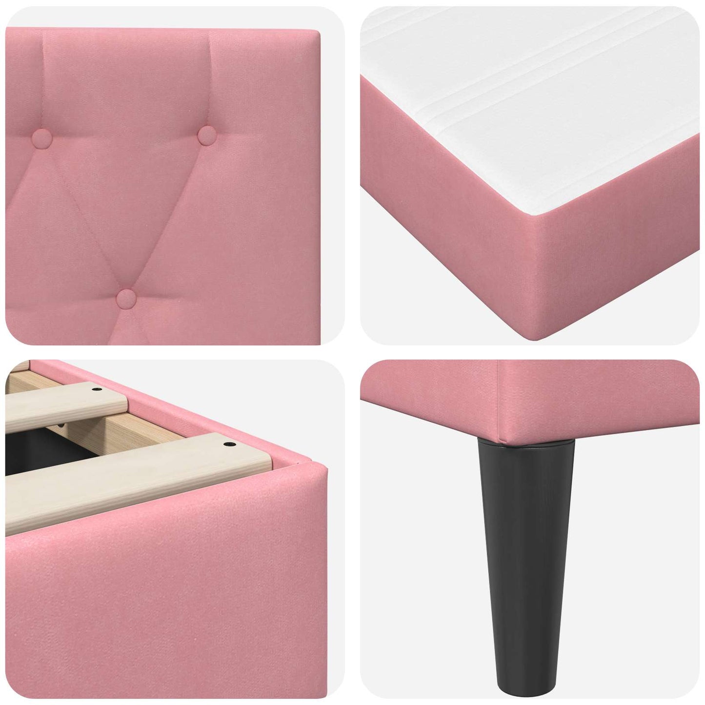 Struttura Letto Con Materasso  Velluto