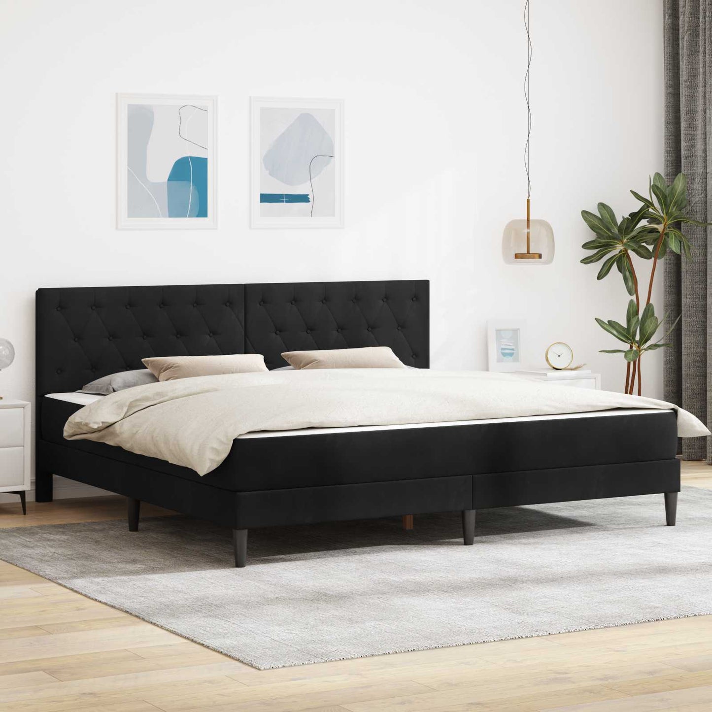Struttura Letto Con Materasso  Velluto