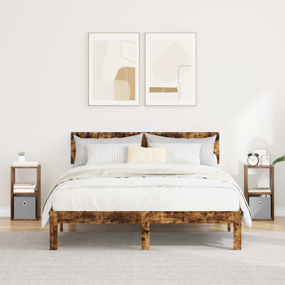 Comodino Rovere Fumé 35 X 32 X 68,5 Cm Legno Multistrato