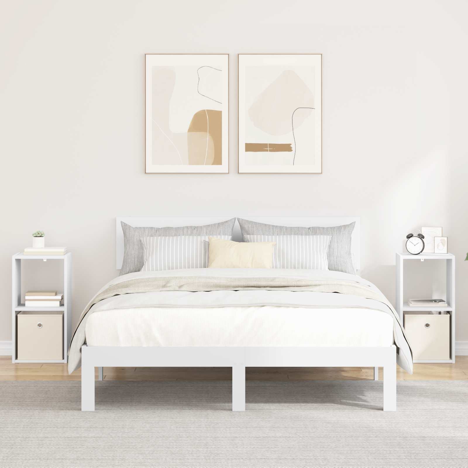 Comodino Rovere Fumé 35 X 32 X 68,5 Cm Legno Multistrato