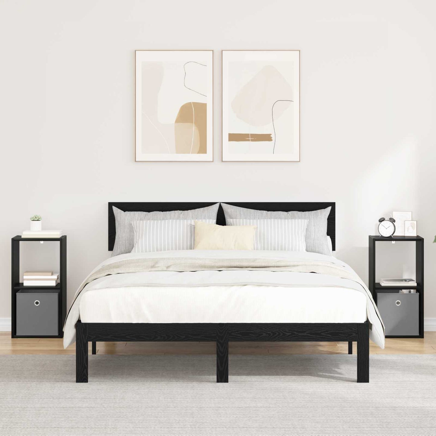 Comodino Rovere Fumé 35 X 32 X 68,5 Cm Legno Multistrato