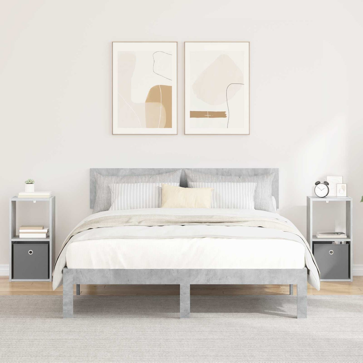Comodino Rovere Fumé 35 X 32 X 68,5 Cm Legno Multistrato
