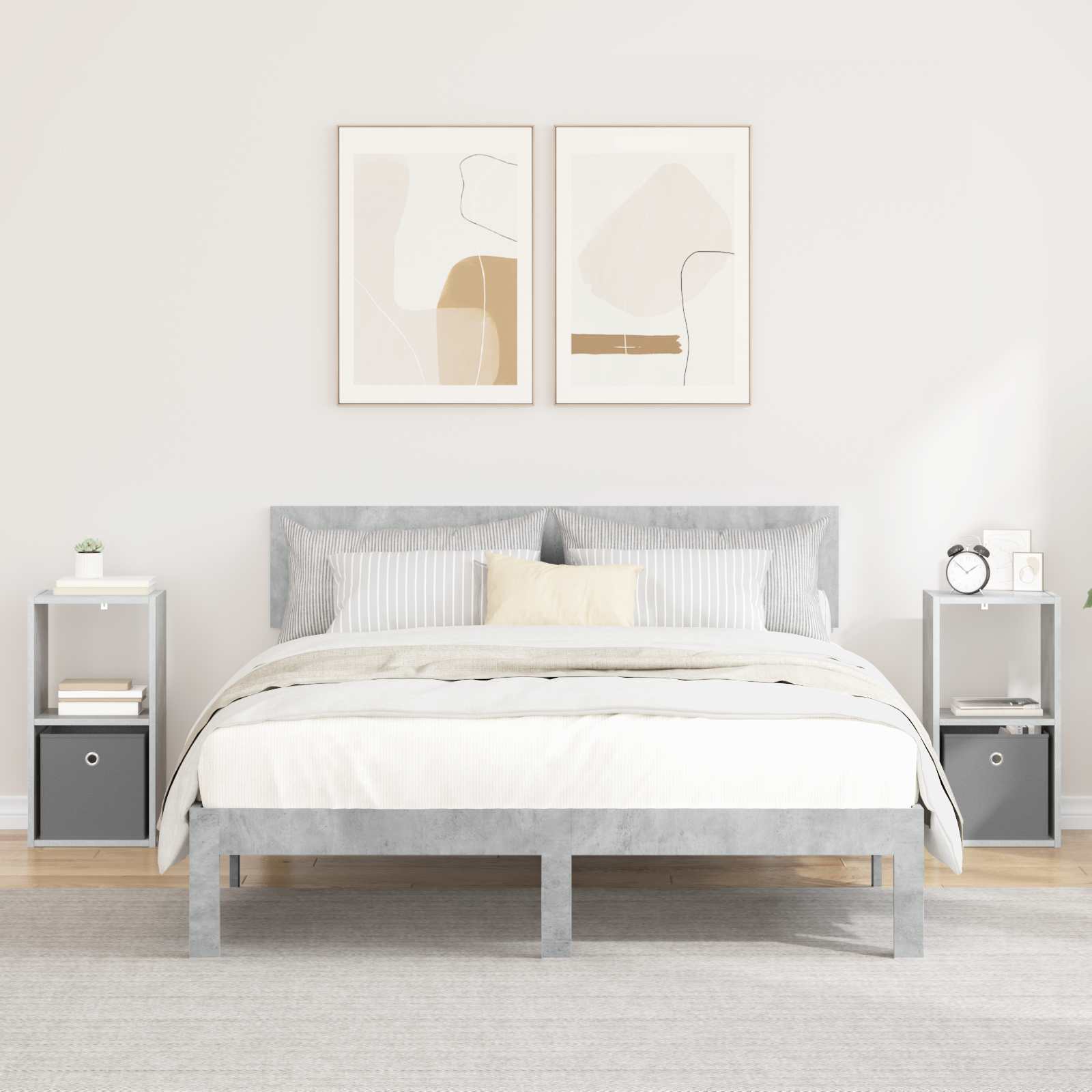 Comodino Rovere Fumé 35 X 32 X 68,5 Cm Legno Multistrato