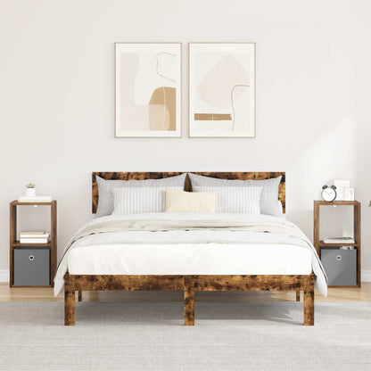 Comodino Rovere Fumé 35 X 32 X 68,5 Cm Legno Multistrato