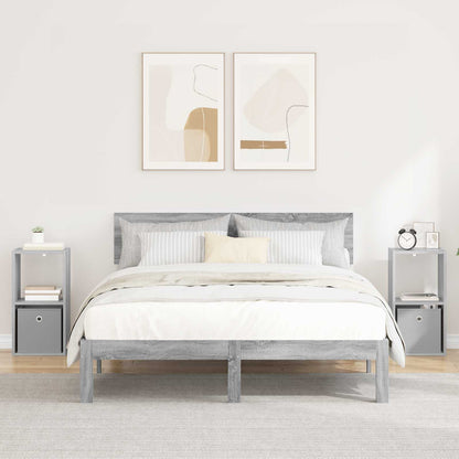 Comodino Rovere Fumé 35 X 32 X 68,5 Cm Legno Multistrato