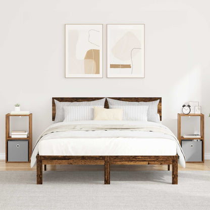 Comodino Rovere Fumé 35 X 32 X 68,5 Cm Legno Multistrato