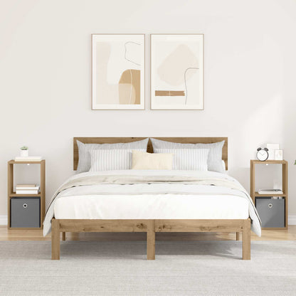 Comodino Rovere Fumé 35 X 32 X 68,5 Cm Legno Multistrato