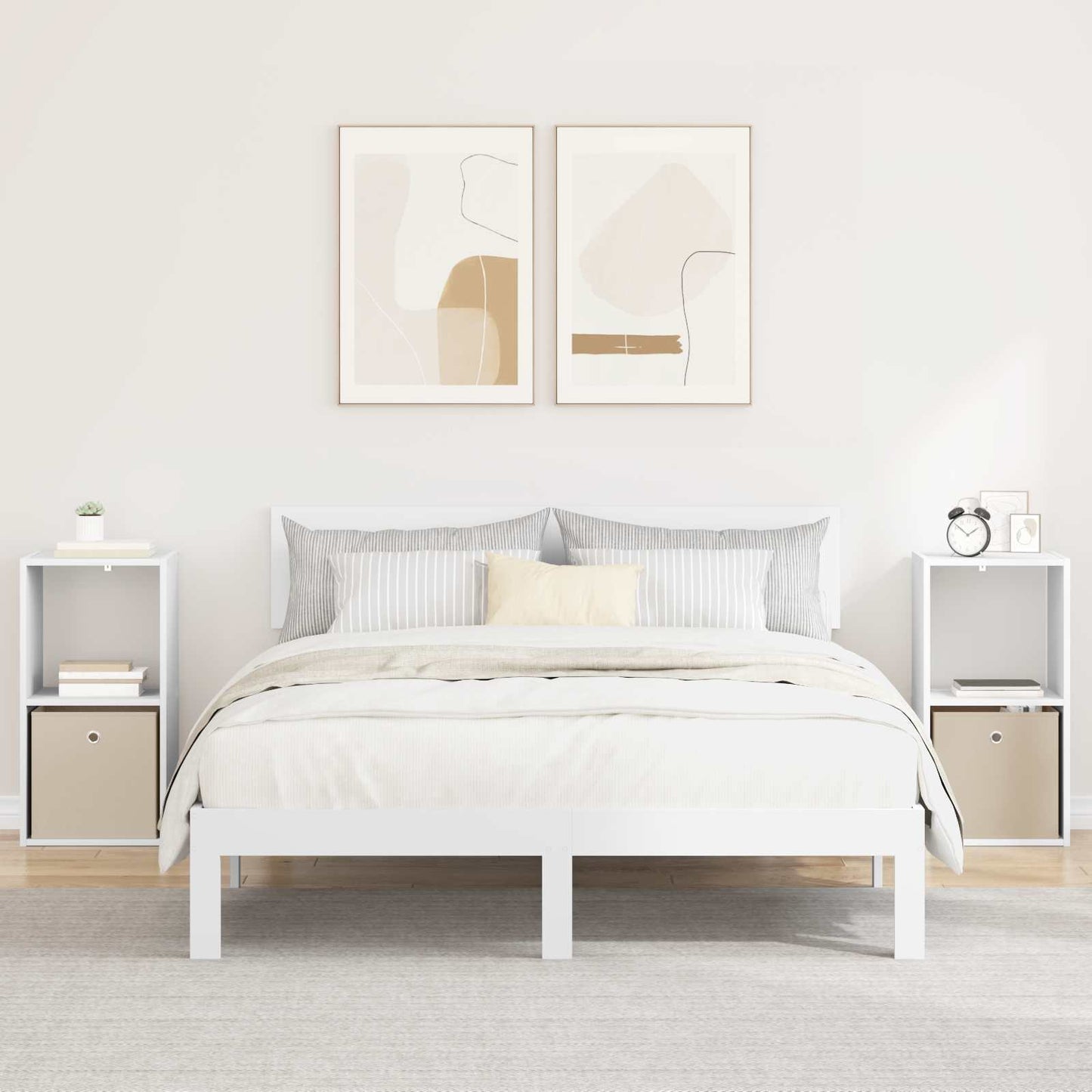 Comodino Rovere Fumé 35 X 32 X 68,5 Cm Legno Multistrato