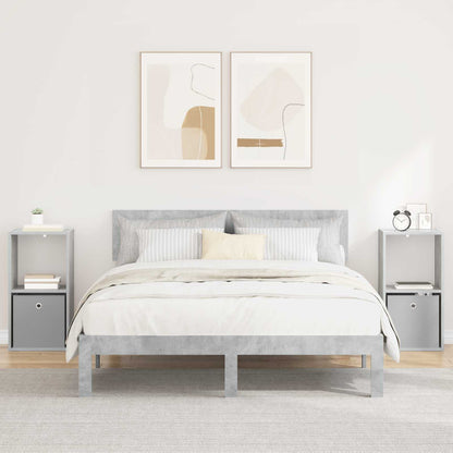 Comodino Rovere Fumé 35 X 32 X 68,5 Cm Legno Multistrato