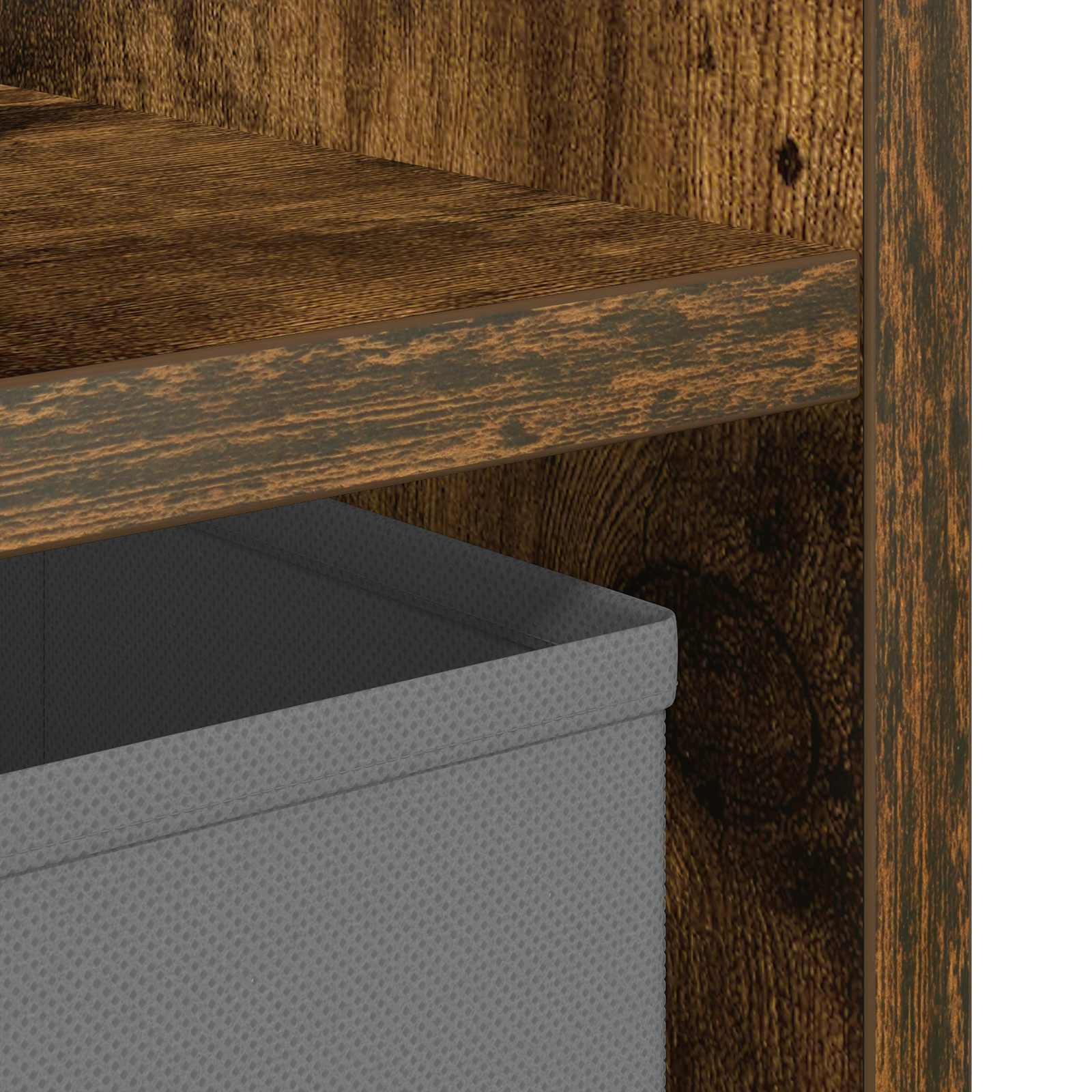 Comodino Rovere Fumé 35 X 32 X 68,5 Cm Legno Multistrato