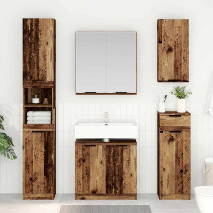 Set Mobili Da Bagno 2 Pz In Legno Multistrato