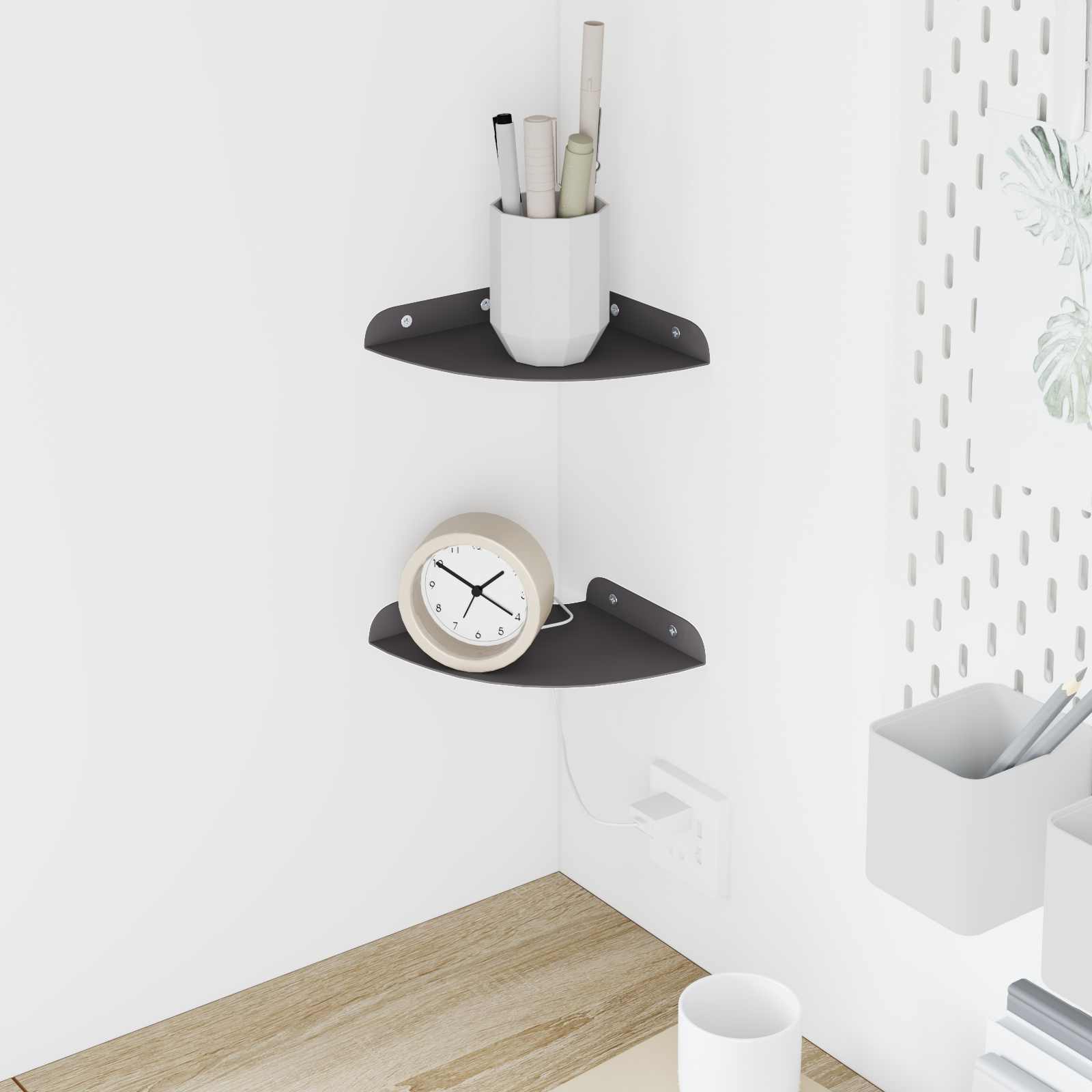 Mensola Sospesa Con Lo Scaffale 4 Pcs 30 X 30 X 2 Cm