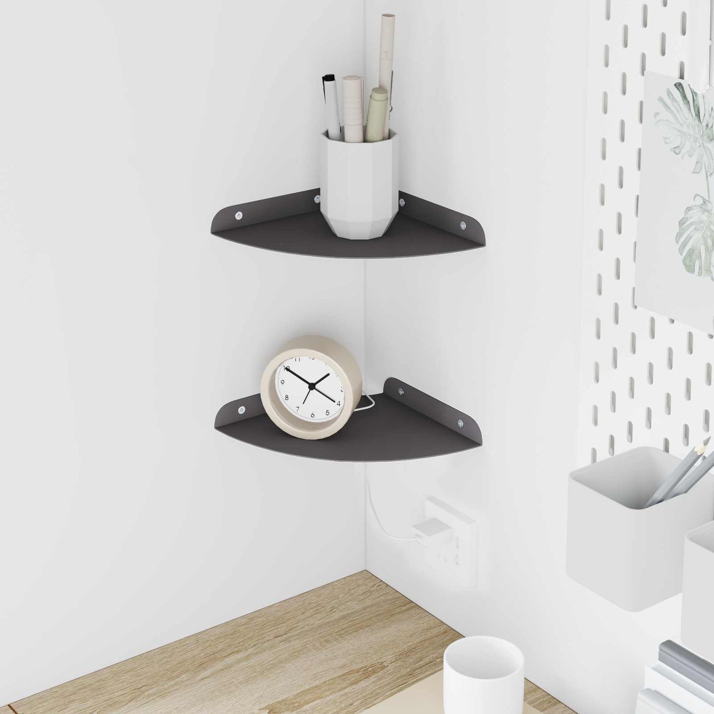 Mensola Sospesa Con Lo Scaffale 4 Pcs 30 X 30 X 2 Cm