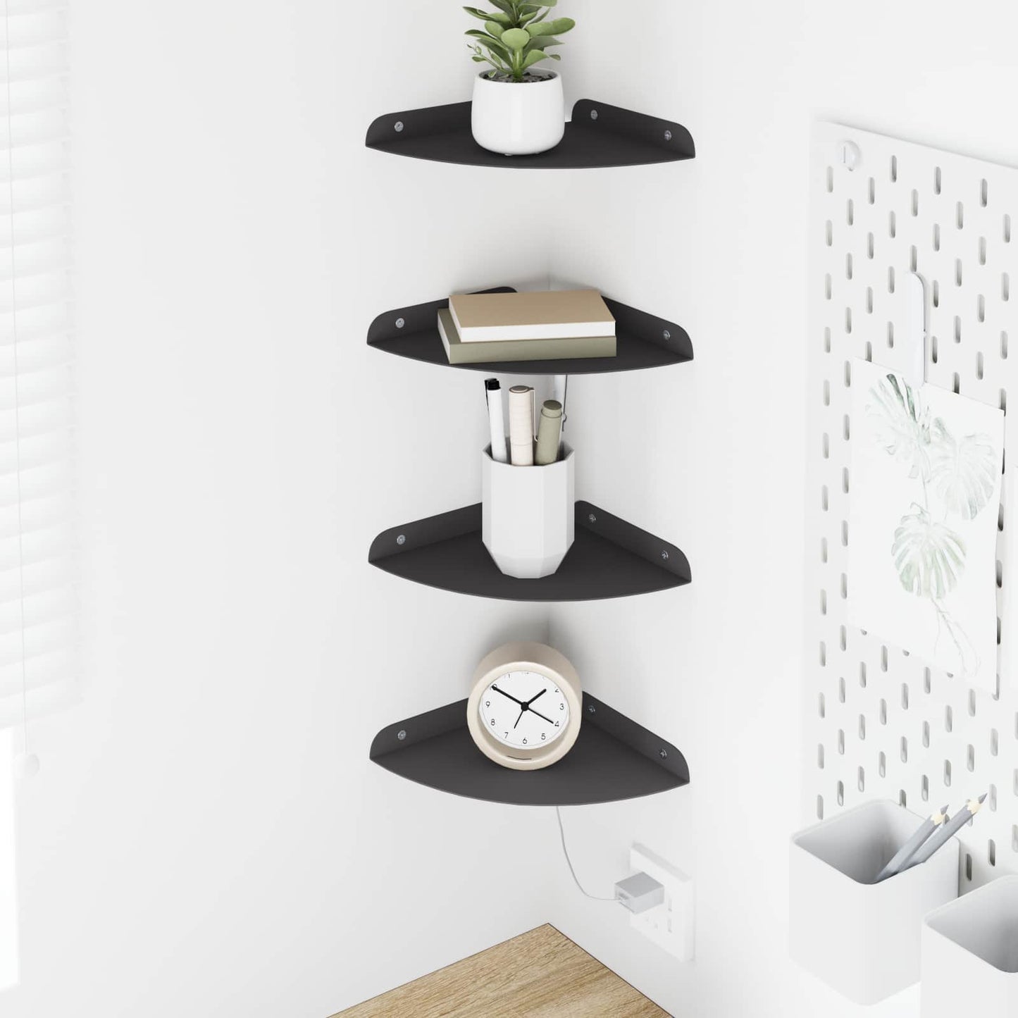 Mensola Sospesa Con Lo Scaffale 4 Pcs 30 X 30 X 2 Cm